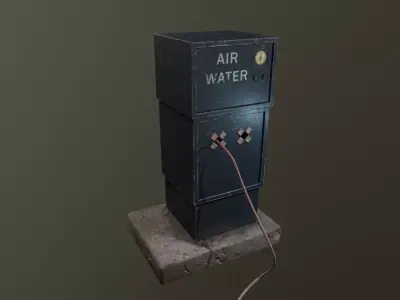 Tire air pump  Free low-poly 3D model