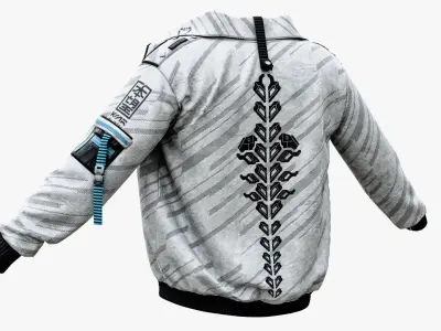Hip Hop Techwear Sport Jacket Low-poly 3D model