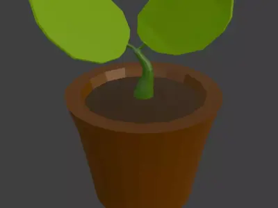 Simple Plant Low-poly 3D model