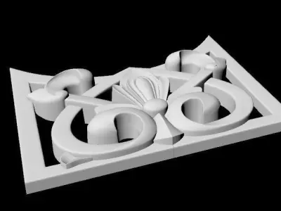 Central decor ornament for furniture 3D model 245