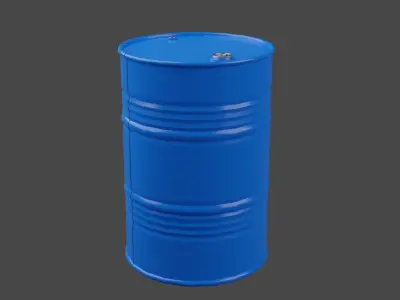 Metal Barel Low-poly 3D model