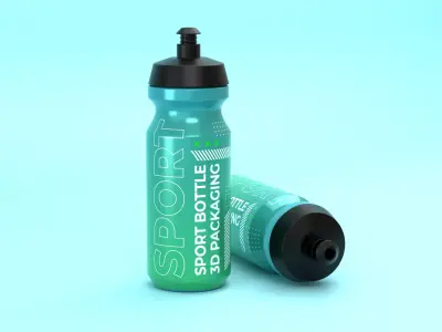 Sport Bottle 3D Packaging 3D model