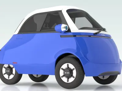 Microlino electric scooter car Blue 3D model