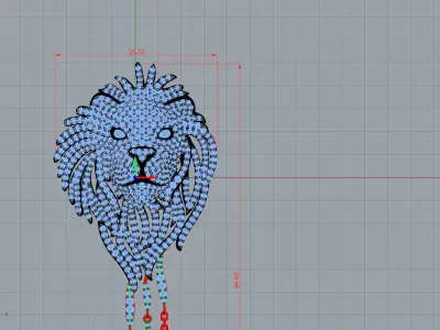  lion pendant 3D print model