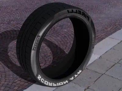 Tire complete texures and materials Low-poly 3D model