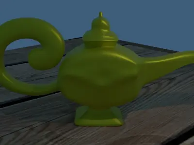 Ancient magic Lamp  Free 3D model