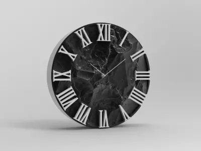 20 cm wall clock rock model 3D print model