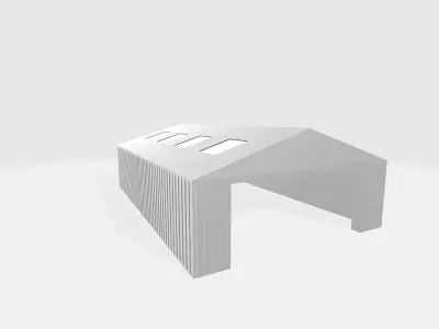 Airport hangar 3d model Free 3D model