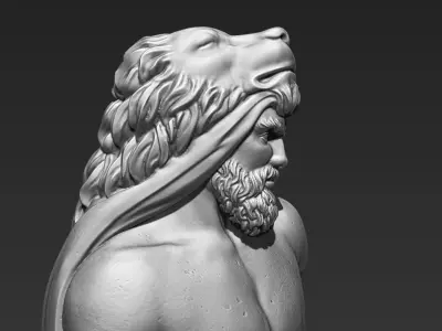 Hercules Greek Statue 3D print model