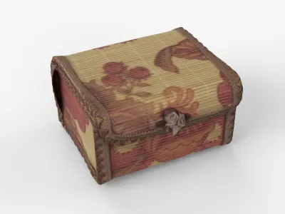 Photorealistic 3D scan of jewelry box Low-poly 3D model