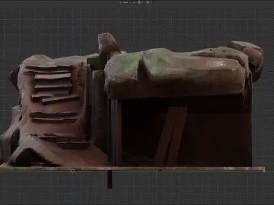 Back Road location Low-poly GameReady model UE5 Low-poly 3D model