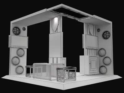  Booth Exhibition Stand a605c  3D model