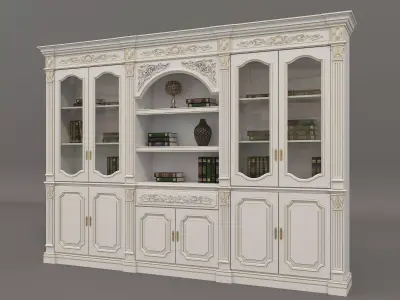 Classic Display Cabinet and Decoration 6 3D model