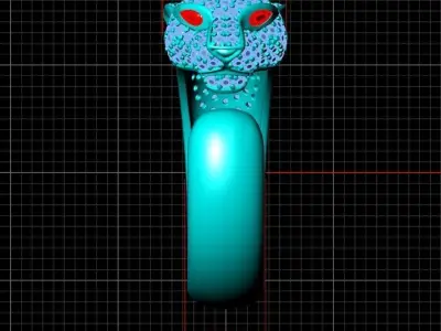 lion ring  3D print model