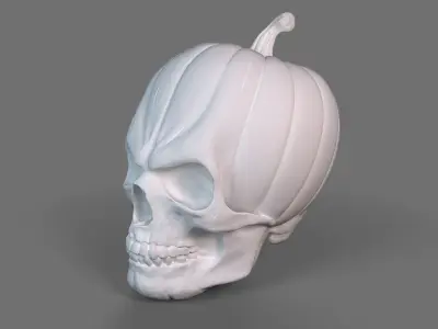 pumpkin-shaped skull 3D print model
