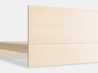 MALM Bed frame high 107 Low-poly 3D model