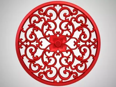 Engraving no12 Low-poly 3D model