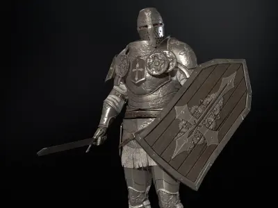 NPC Knight2 Low-poly 3D model