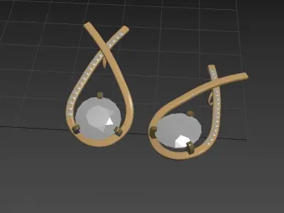 Earrings design 3D model