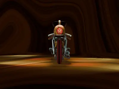 NeoProp Bike    A Retro-Futurist Urban Concept 3D model