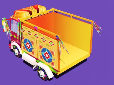 Low Poly vip Truck  Low-poly 3D model