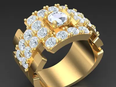 Luxury Men Rings Designs 4MR062 3D print model