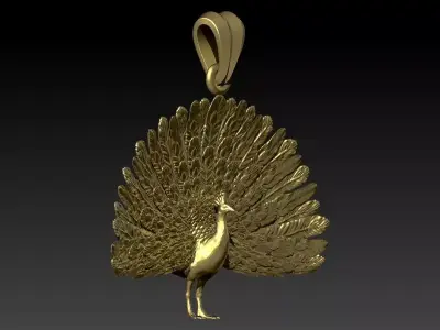 Peacock Pendant 3D print model