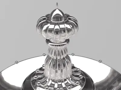 FOUNTAIN silver plate 3D model
