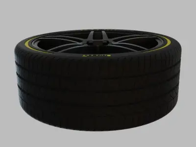 Miniature Enkei RSF5 Rim and Tire - 3D Print - No Textures 3D print model