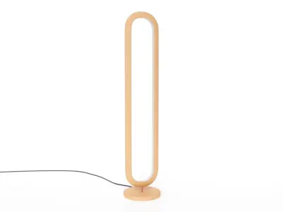 Wood Floor Lamp Led 3D model