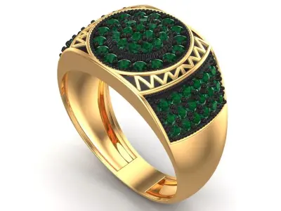 Gold Men Ring 3D print model