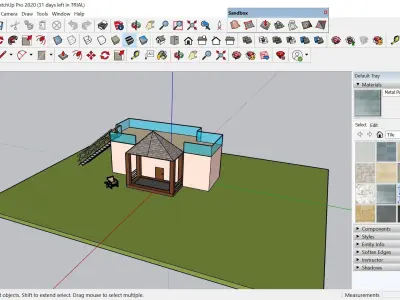 house computer screen showing design of 3D model