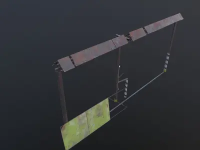 Arch on factory Low-poly 3D model