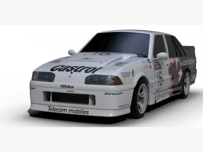 Holden Commodore VL Race Car 1990 Low-poly 3D model