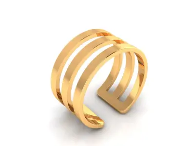 Ring M158 The luxury female abstract ring wedding 3D print model