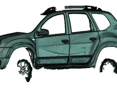 3D Scanned Right Side Dacia Duster 2015 Scale 1 to 1 3D model  3D model