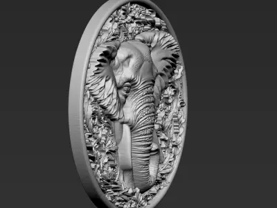 Elephant Pendant A18 3D print model