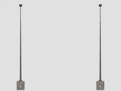 6MT LIGHTING POLE-SINGLE BENDING ARM 3D model
