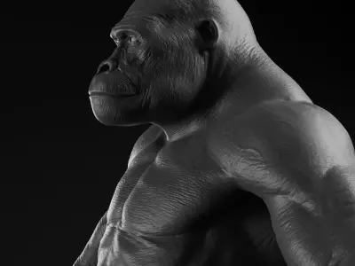 Gorilla - Highpoly Sculpture 3D model  3D model