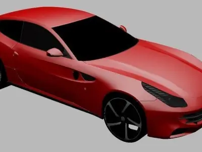 Ferrari FF 3D Model Car-20 Low-poly 3D model