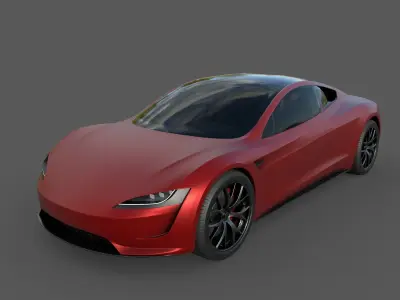 Electric Sport Car Game Ready Low-poly 3D model