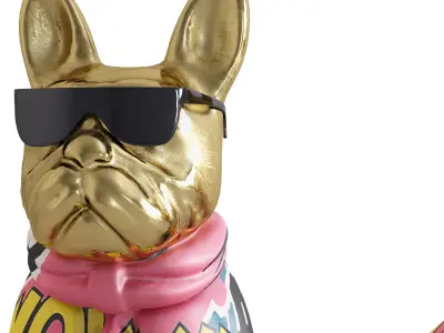 Graffiti Dog Figurine 3D model