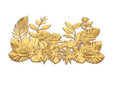 Classic carved decor ornament 417 3D model