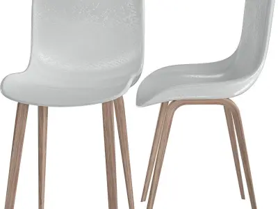 Set of table and chairs with decor Free 3D model