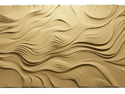modern panel wall decor set relief stl mural CNC 161 3D model