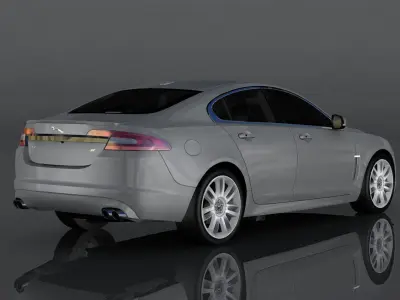 Jaguar XFR Low-poly 3D model