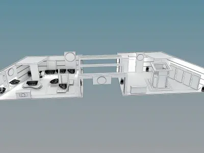 Booth Exhibition Stand a535a 3D model