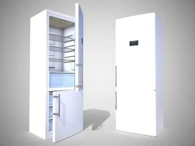 Modern Refrigerator White - Updated for 2021 Low-poly 3D model