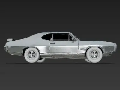1970 Plymouth Barracuda  Muscle Car Icon  3D print model