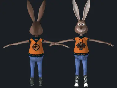 Rabbit Gustaf Low-poly 3D model